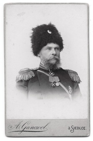 Leon Barszczewski w galowym mundurze oficera Pułku Piechoty